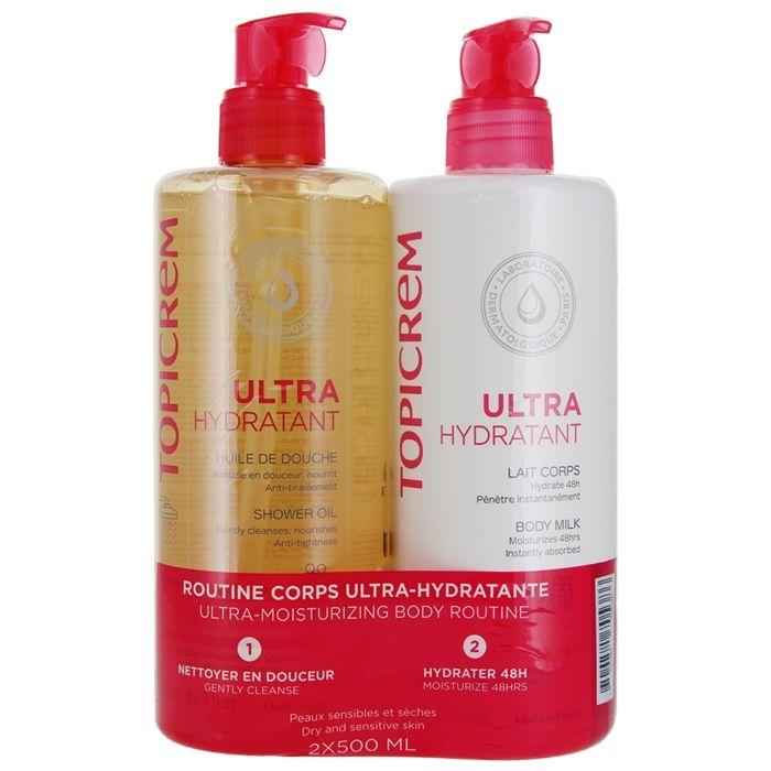 Huile De Douche - TOPICREM - Ultra-Hydratant - 500 Ml - Peaux Sensibles - Hypoallergénique