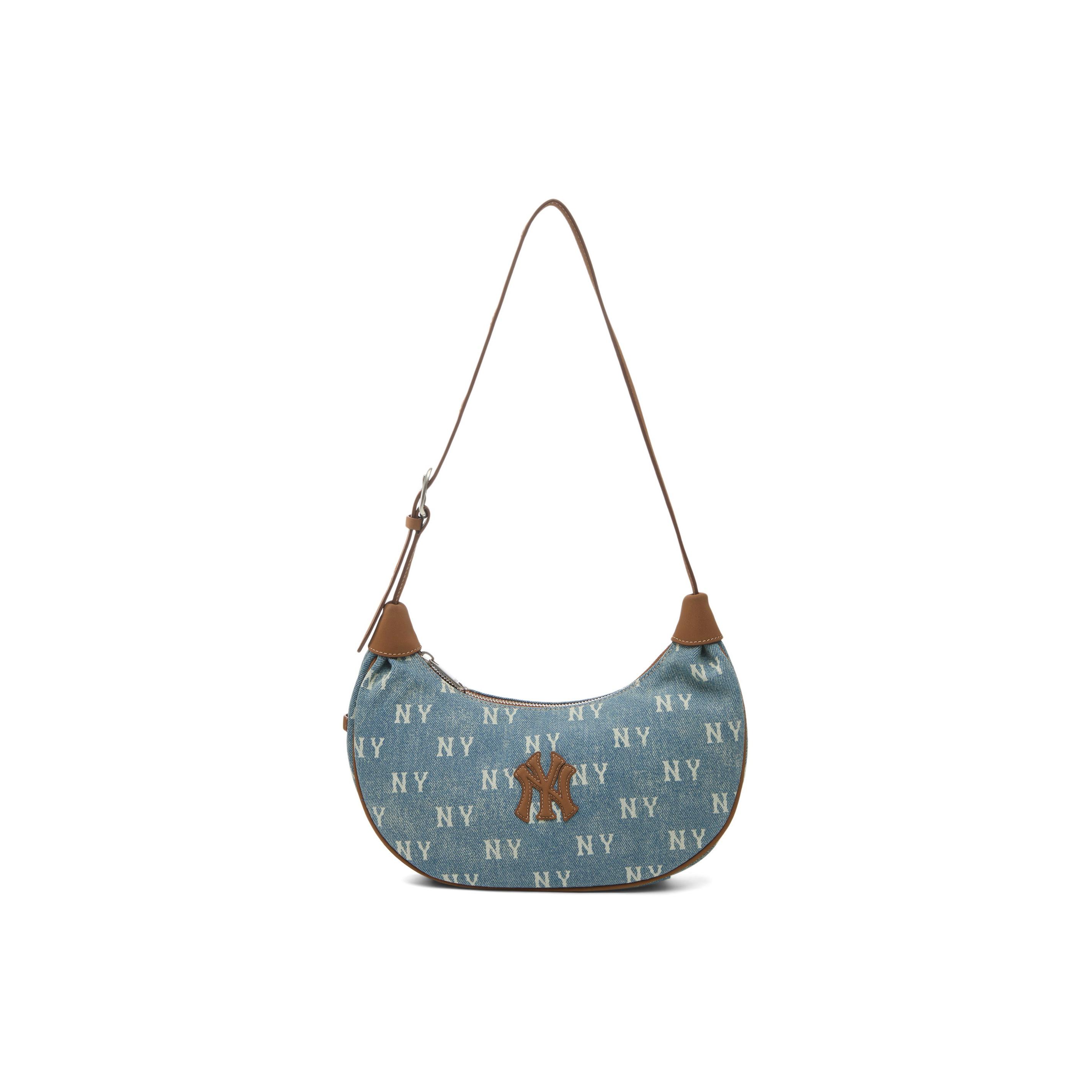 

MLB New York Yankees Vintage Denim Commuter Shoulder Bag Women bags Light-Blue 3ABQMV55N-50BLL Basic Set (Bag)