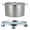 Soup Bucket Base Castor Mobile Vehicle Tool Cart Four Wheeled Small Cart Stainless Steel Turnover Vehicle Insulation Bucket