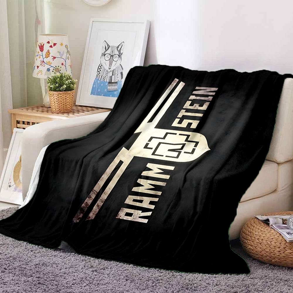 1 Stück Rammstein Heavy Metal Ikone Flanelldecke, Weich und Bequem, Lässig Warm, Camping Reise, Weihnachten, Halloween Xmas Geschenk Y1441