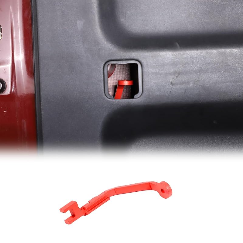 Tailgate Emergency Locks Holder Compatible with Toyot@ FJ Cruiser 2007-2021, Rear Door Panel Forced Door Opening Switch Bracket Accessories(Black) красный