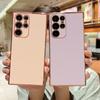 Solid Electroplating Phone Case For Samsung Galaxy S24 S23 S22 S21 S20 Ultra Plus FE A35 A53 A54 A55 A71 A72 A73 5G Soft Cover