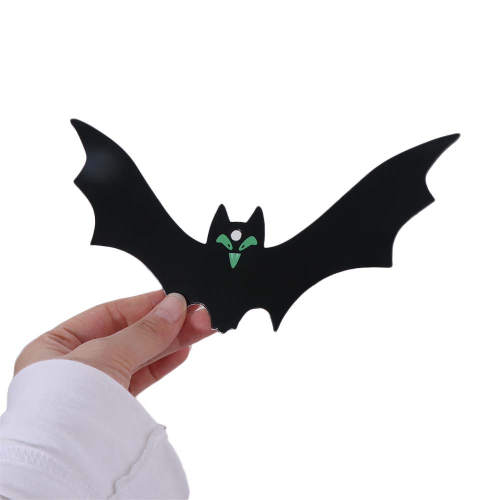 Spooky Halloween Bat Decorations with Eyes Trick or Treat Simulation Bat Pendant Realistic Hanging Spooky Bats Haunted House
