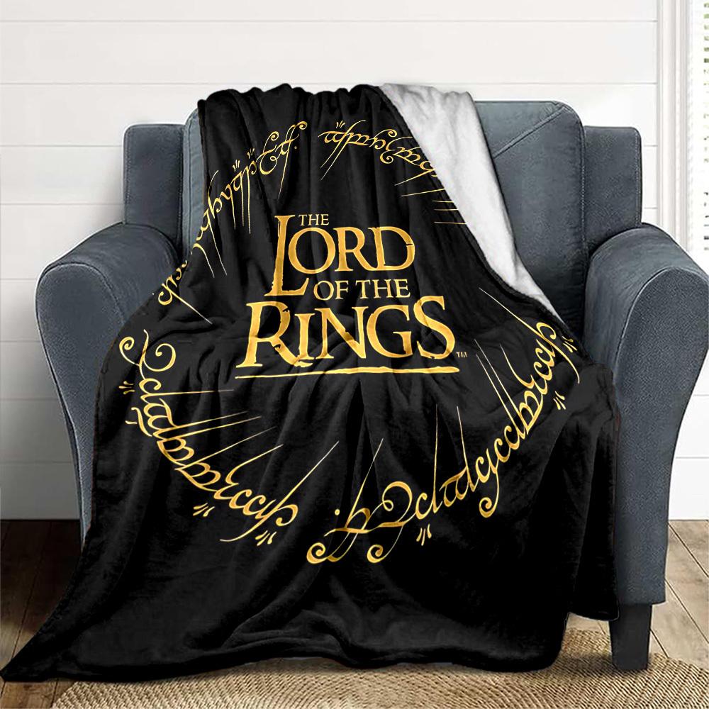 1pc The Lord of the Rings Flannel Throw Blanket Lightweight Soft Warm All Season Blanket for Sofa, Bed, Travel,L1028050