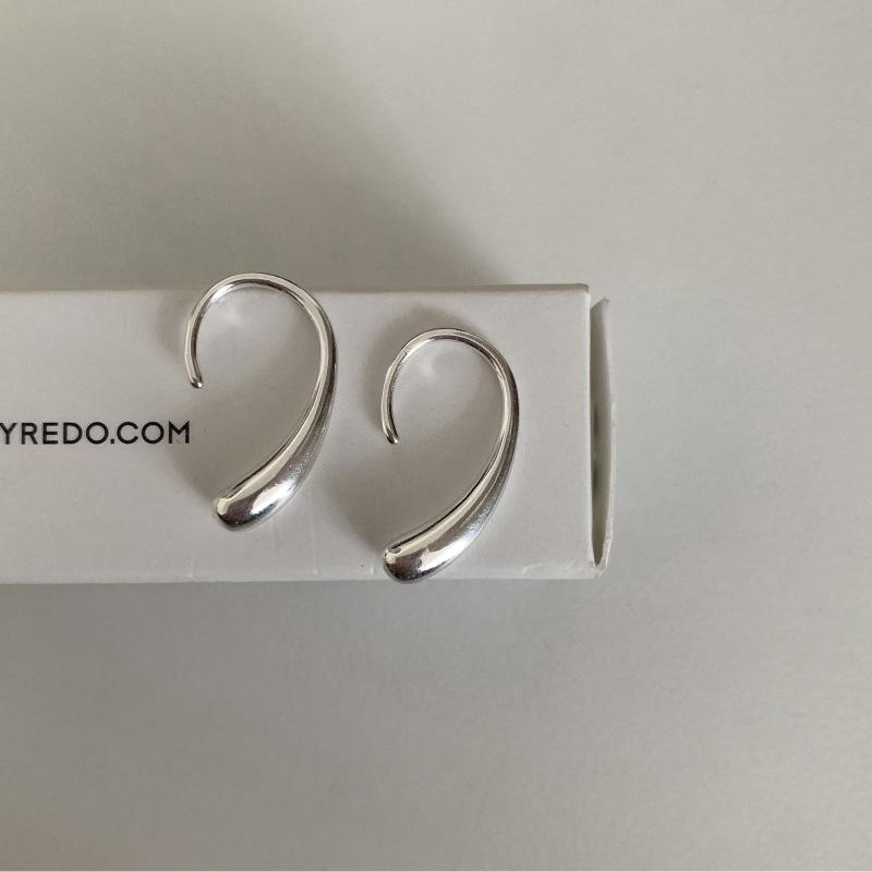 Simple Minimalist Style Water Drop Ear Hook Earrings Girls Light Luxury Niche Senior Sense Temperament Versatile New Earrings Ambience Back To School
