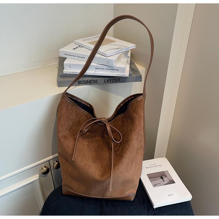 Leopard Print Bag Women's Large Capacity Autumn and Winter Matte Retro Shoulder Bag Casual Commuter Tote Bag