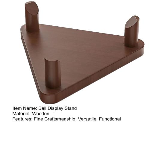 Basketball Fotball Fotball Utstillingsstativ Massiv Valnøtt Trekantet Ball Utstillingsstativ Multifunksjonell Sports Samler