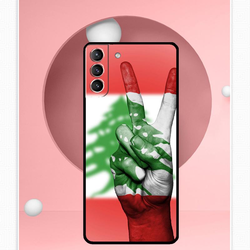 Lebanon Flag Map Case For Samsung Galaxy S24 S23 Ultra S22 S20 FE S21 FE Note 10 20 S8 S9 S10 Plus Cover