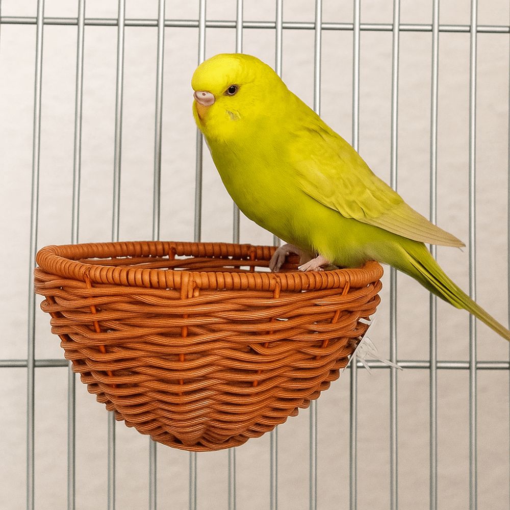 Verschleißfestes Hänge-Vogelhaus Bissfestes Handgewebtes Vogelhaus für Vogelkäfige