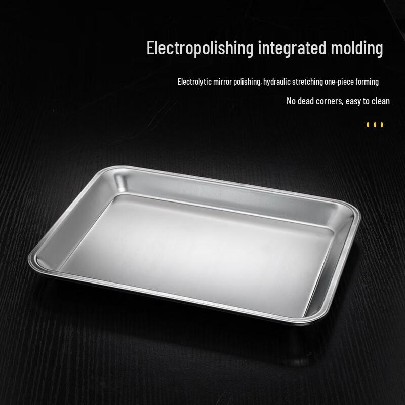 XUNIAN 304 Stainless Steel Rectangular Serving Tray