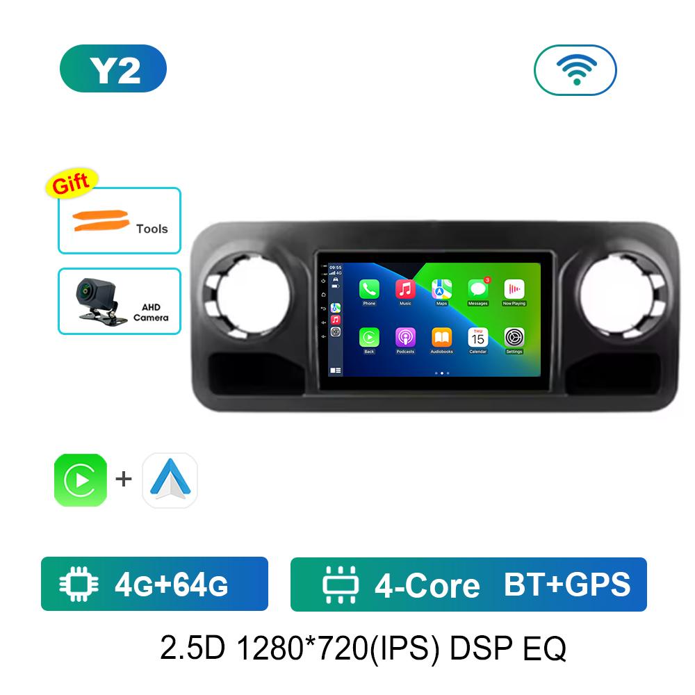 Android OS Carplay Car Radio Multimedia Player for Benz Sprinter 2018 - 2022 GPS Navi WiFi IPS Screen DSP Stereo 4G Auto Tools