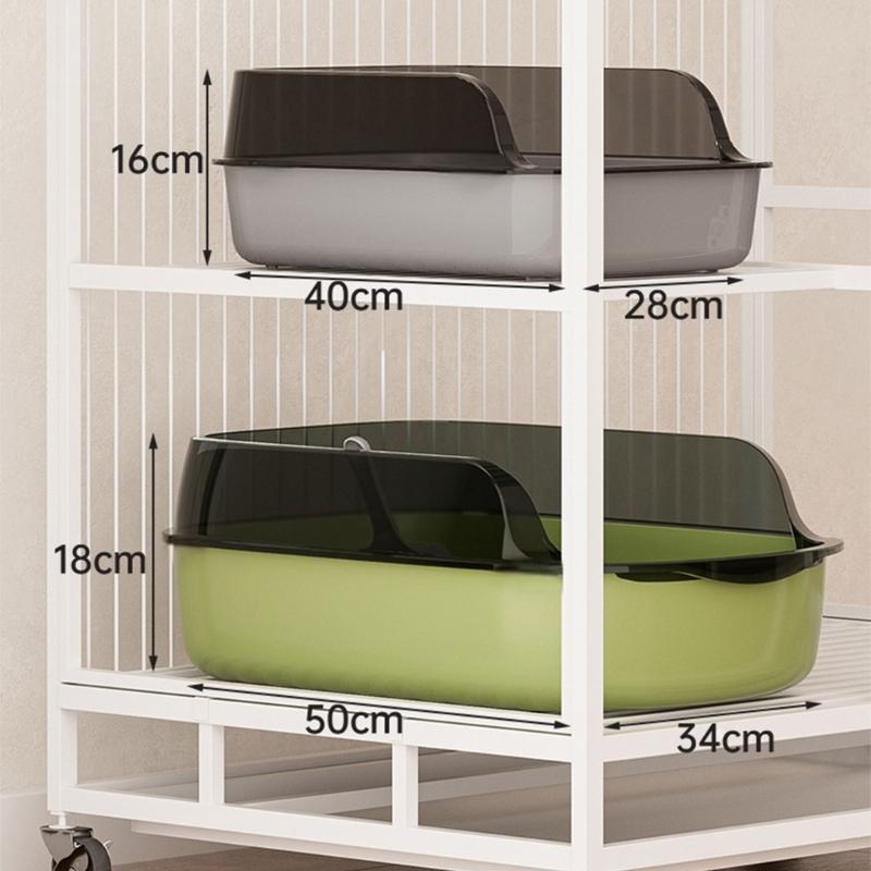 Large Cats Toilet Box For Pet Cats Households with Ventilation System And Removable Part Easy To Clean Litter Box