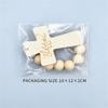 Wood Rosary Beads Crosses Pendants Catholic Wood Beads Garlands Car Decors for Baptisms First Communions Gift