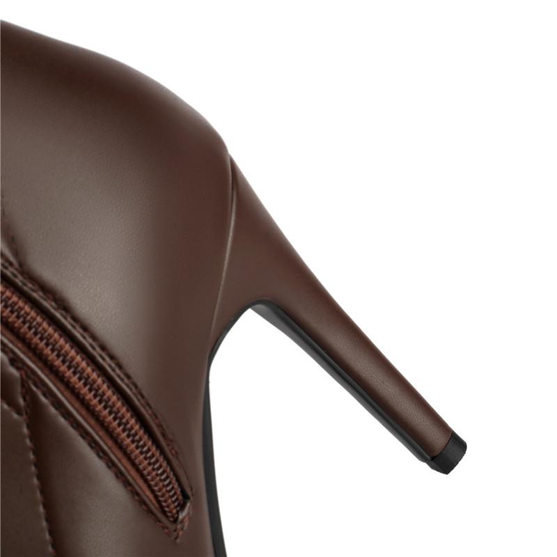 Women's High Heel Boots Autumn and Winter New Pointy Thin Heels Sexy Over the Knee Boots Large Size Women's Shoes