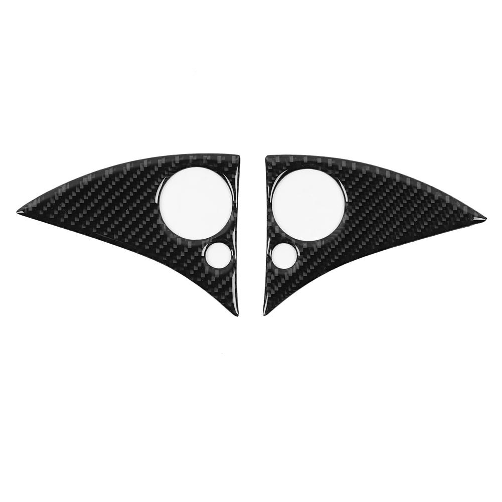2pcs Carbon Fiber Car Steering Wheel Button Trim Sticker Decal for Mercedes W204 C Class 07 10