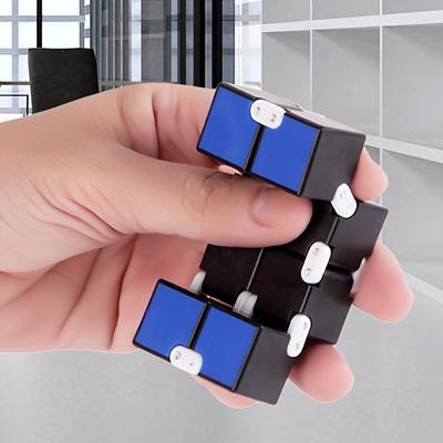 Jouets pour les doigts anti-stress Lot de 2 Cube Infini Jouet Fidget en métal pour la concentration et la relaxation