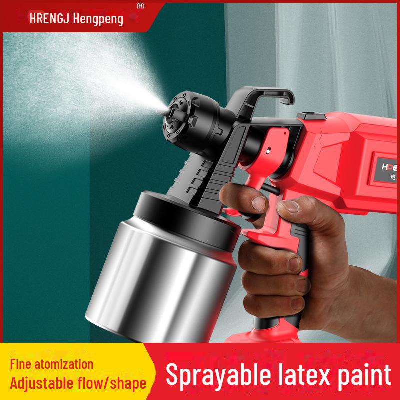 Customizable 110V Rechargeable Electric Paint Sprayer, Lithium Battery-Powered for Home Use.