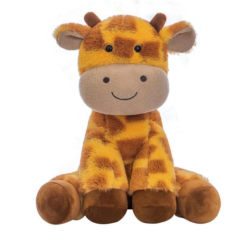 New Cute Cartoon Giraffe Pillow Cute Sitting Version Deer Doll Plush Toy Girl Sleeping with Doll Gift