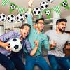Soccer Sports Themed Party Garland, Paper Football Double Flags Banner Set for Sports Theme Parties and Birthday Celebrations