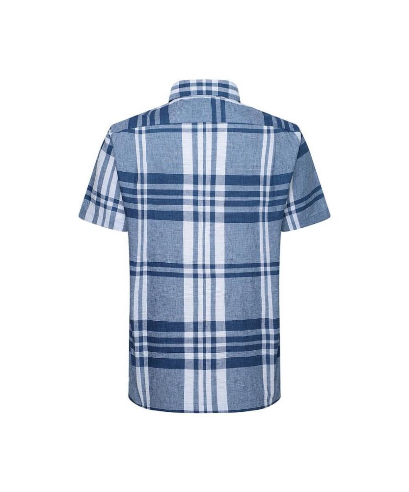 Dagseusyeocheu Care Linen Blend Big Check Casual Shirt_Dms3Shcs131N1