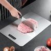 Titanium Cutting Board 304 Stainless Steel Double-Sided Kitchen Chopping Board Thickened Cutting Board For Meat Fruits Vegetable