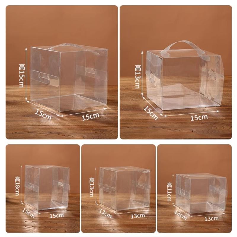 10 Set Geburtstagstorte Box Transparent Mini 2 Zoll 3 Zoll 4 Zoll Backen Kuchen Tragbare Verpackungsbox West Point Tragbare Verpackung