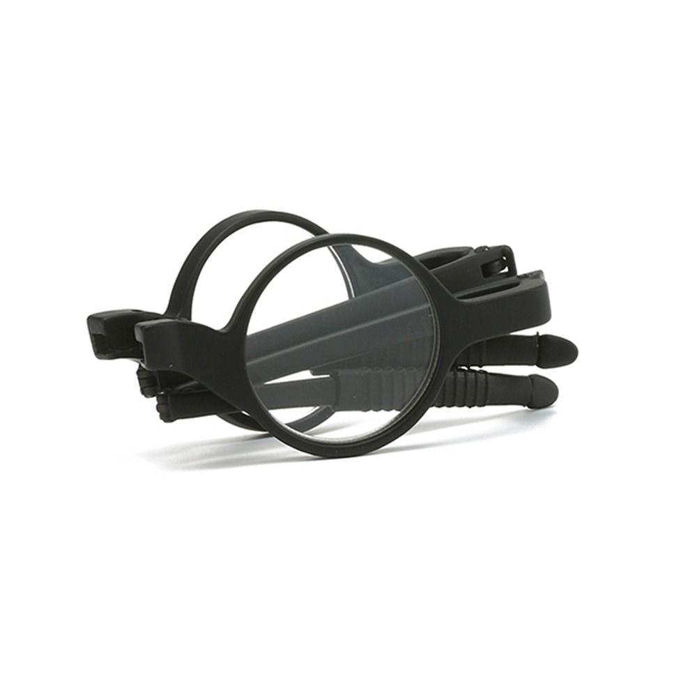 Round Lens Folding Reading Glasses with Zipper Glasses Case Spring Hinge Readers  for Women & Men