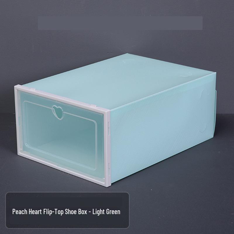 Multi-Color Flip-Top Shoe Storage Box - Dustproof & Moisture-Proof, Stackable PP Plastic Shoe Rack