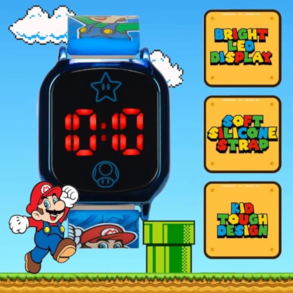 [Accutime Corp.] ACCUTIME Super Mario Digital Quartz Watch GSM4097AZ Blue