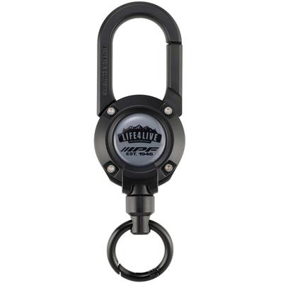 IPF MagReel 360 Cord Reel Keychain with Magnet and Special Collaboration Model with ROOT Ideal for Outdoor and 1 Piece Built-in Carabiner, CO., Black,