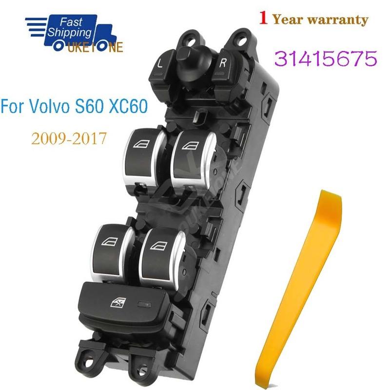 31415675 Для Volvo S60 XC60 2009-2017 Передняя левая сторона водителя Электрическая кнопка переключателя стеклоподъемника Автомобильные аксессуары