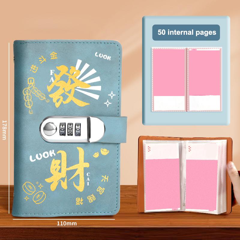Par Sparer 100 Konvolutter Pengeutfordring Notatbok Med Passordlås Spareperm Gjenbrukbar Notatbok Bærbar Budsjettperm
