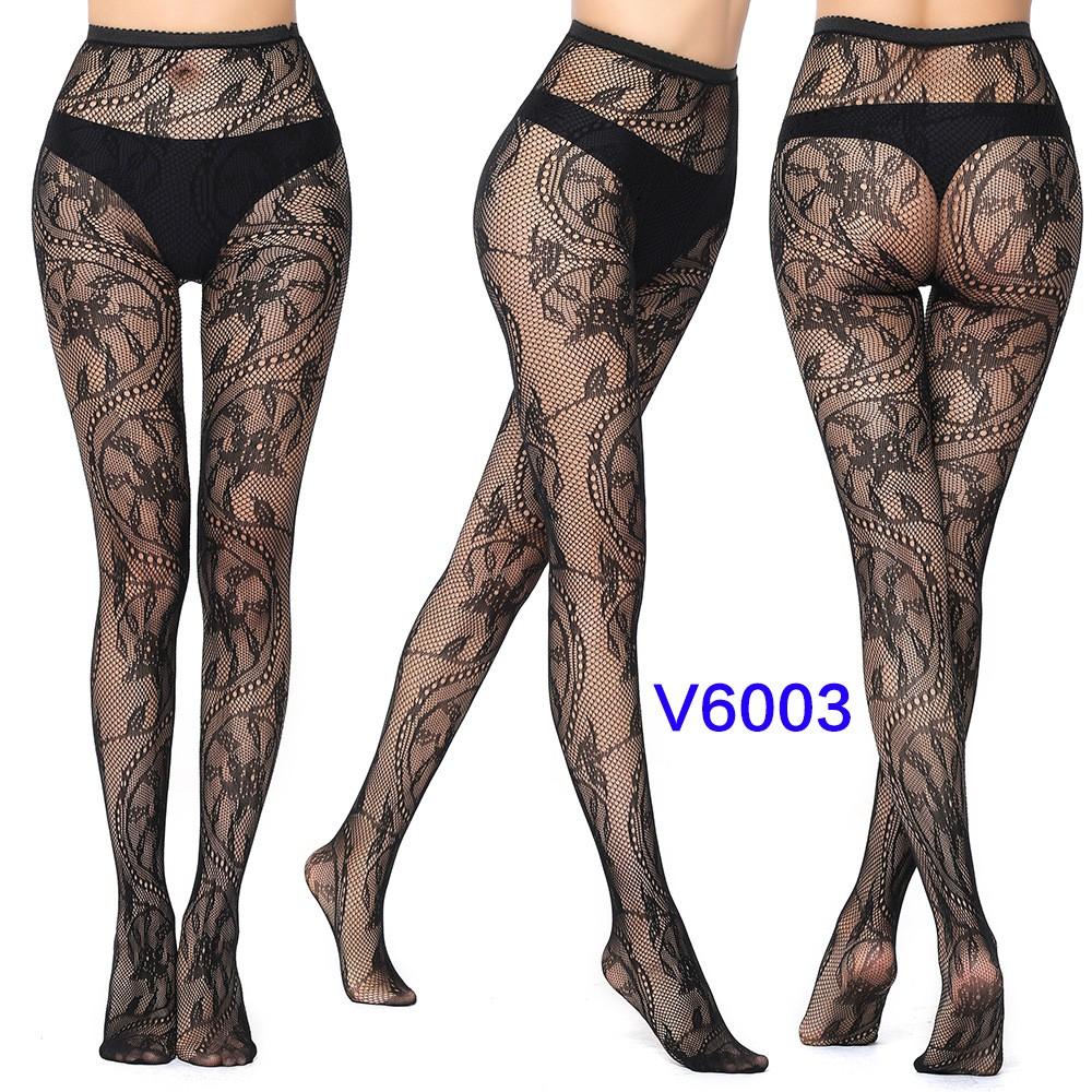 Women Sexy Retro Fishnet Tights Jacquard Weave Seamless Pantyhose Yarns Garter Grid Fish Net Stockings Gothic Lace Tights