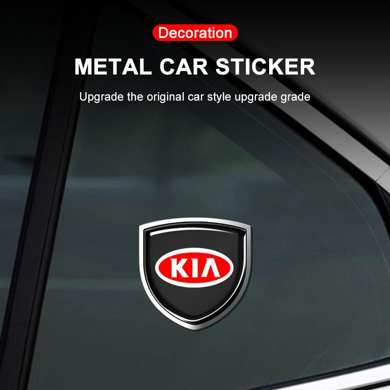 1Pcs Metal Auto Door Shield Emblem Car Body Badge 3D Sticker For KIA Sportage Ceed Rio 3 4 k2 k3 k4 k5 k6 K7 K8 Picanto Sorento Optima