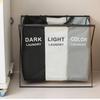 3-Compartment Foldable Laundry Basket with Oxford Cloth for Bathroom Storage and Toy Organization