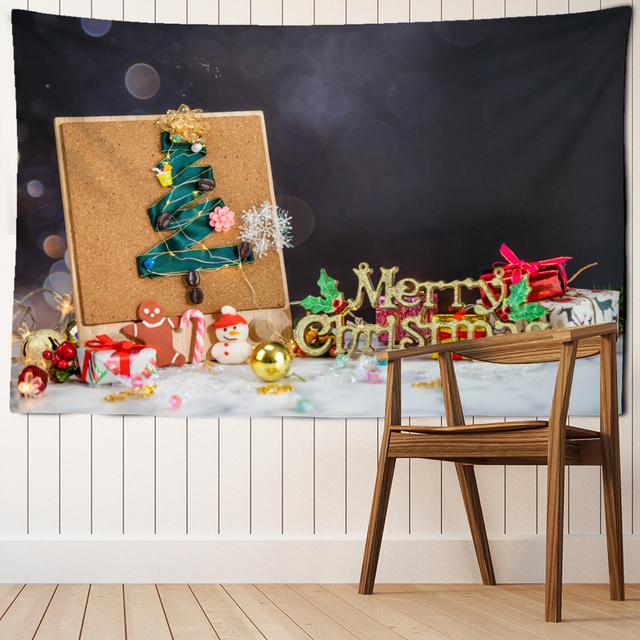 Xmas Tapestry Wall Hanging Christmas Aesthetics Room Decoration Bohemian Psychedelic Mandala Home Dormitory Wall Decoration