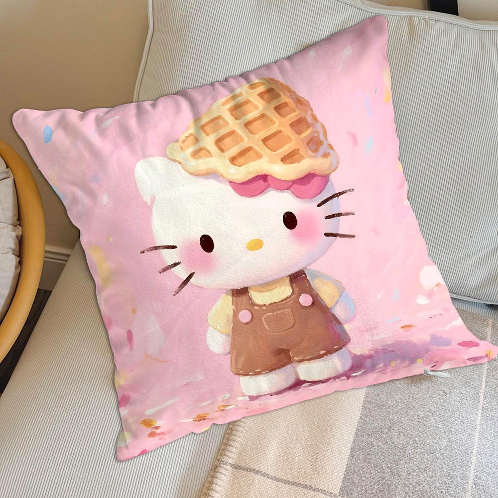 Cushion Covers Living Room Kawaii H-Hellocats Cushions For Decorative Sofa Pillowcase Decor 40X40 Holidays Ornamental Pillow