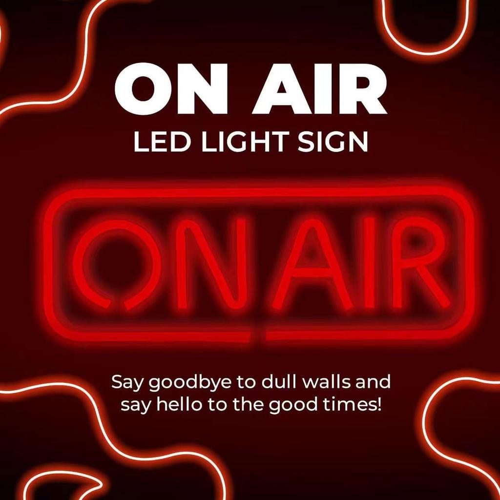 ON AIR Neon Signs, LED Studio Live Decorative Lights, Streaming Recording Sign, USB Connected, for Streamers Influencers Gamers Room Bar Club Home