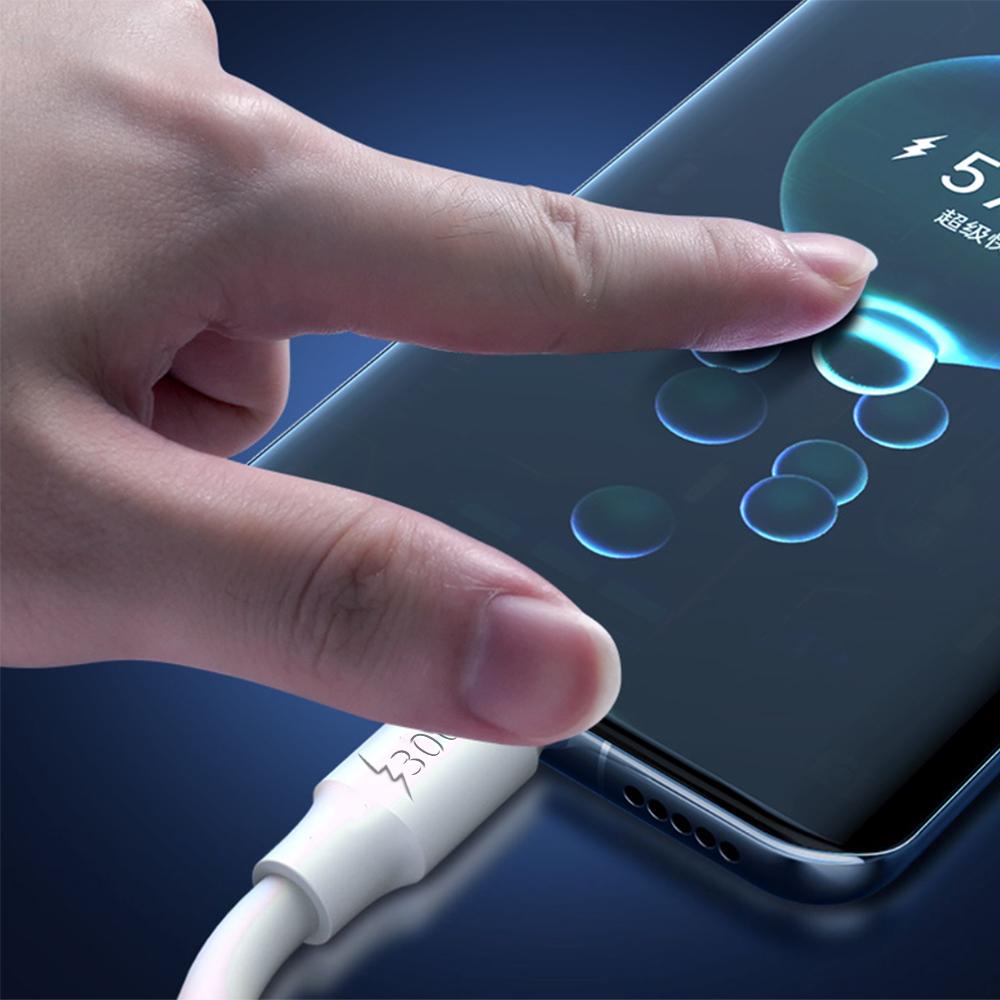 Robustes dickes Typ-C-Kabel 300W Superschnellladung USB-C-Handyladegerät Datenkabel für Android Samsung Xiaomi Typ-C-Kabel