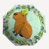 Capybara Themed Travel Umbrella-8 Ribs Automatic Opening and Closing, Portable Folding Design, Compact and Stylish Umbrella Suitable for Out