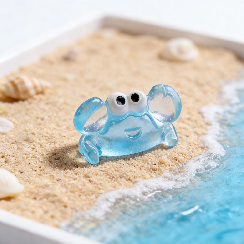 10/20 PCS Cute Resin Crab Figurines Colorful Miniature Ocean Statues for Home Desk Shelf Nautical Decor Micro Landscape Aquarium