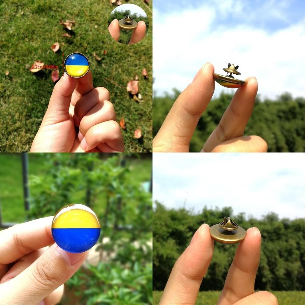 Stilvolle Ukraine Flagge Anstecknadel Brosche für Rucksäcke und Schultaschen