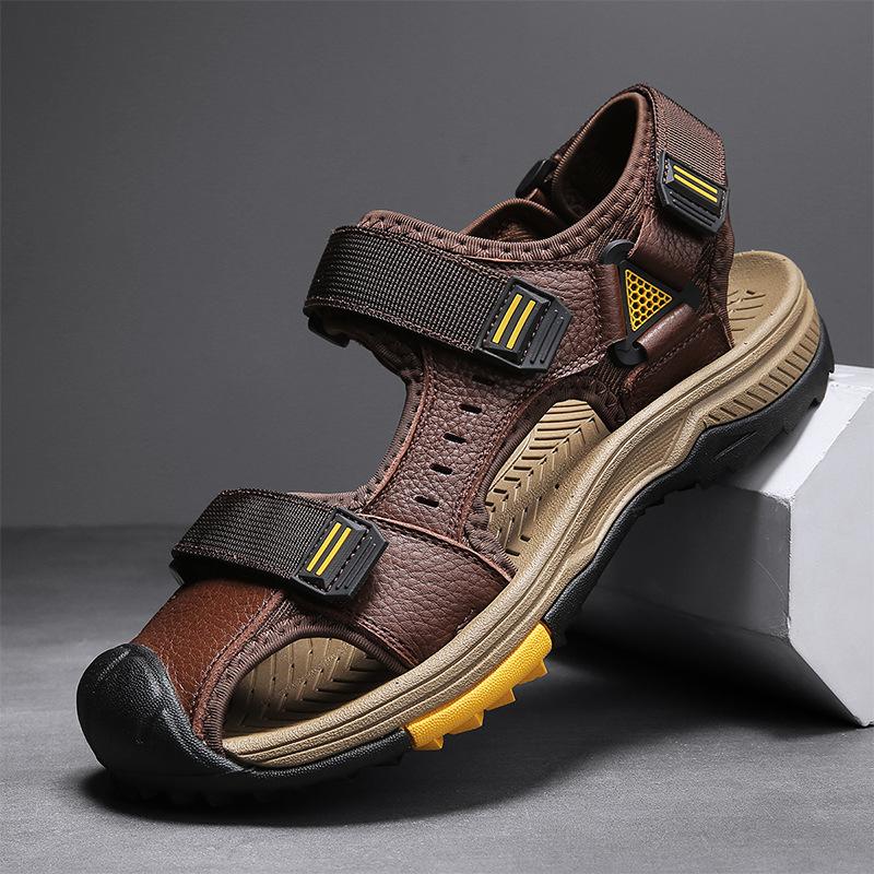 

Large size sandals 2021 summer outdoor mountaineering casual shoes men s new trend bag head beach shoes men s 8256 46