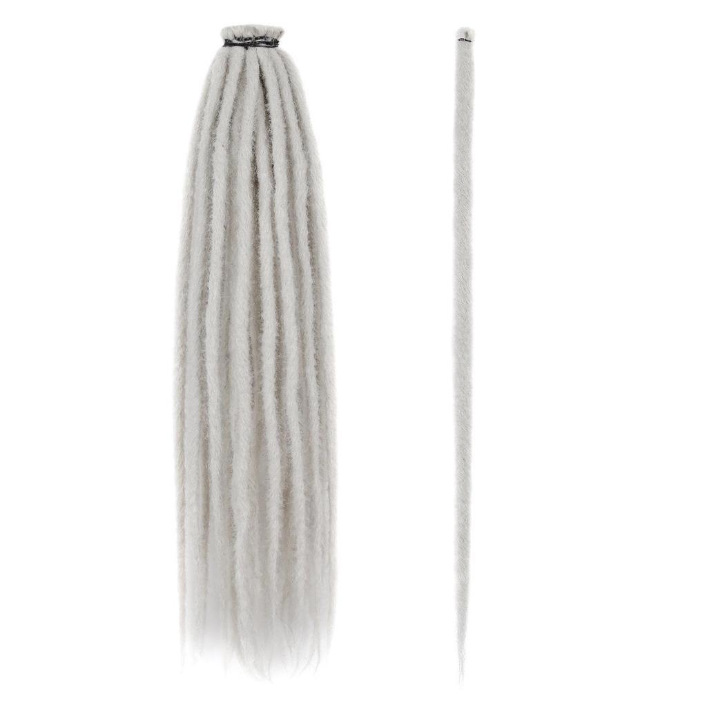 24-Inch Single Strand European & American Felt Dreadlocks Wig – Hand-Crocheted Extensions for Street Dance