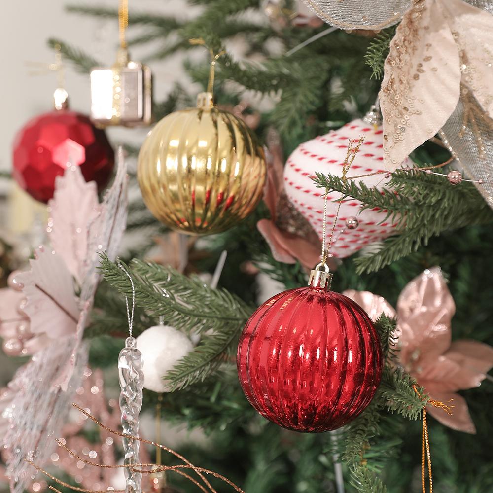 24/30Pcs 6CM Christma Balls Decoration Hanging Christmas Tree Ornaments Ball Pendant Home Room Decor 2025 New Year Navidad Decor