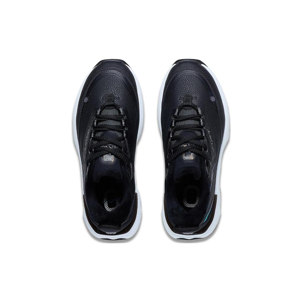 Li Ning SOFT WARM Fashion Fabric Cushioning Breathable Low top Running Shoes Women's Black AGLT124-1