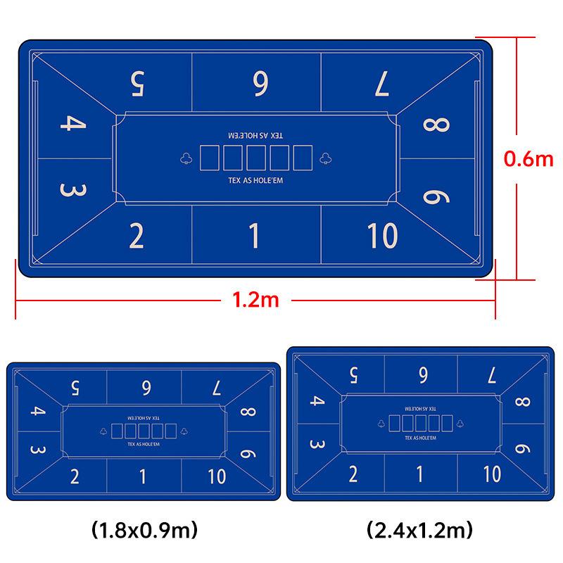 Texas Holdem Large XXL Rubber Nonslip Waterproof Portable Table Pad Poker Mouse Pad Keyboard Office Table Game Players Layout