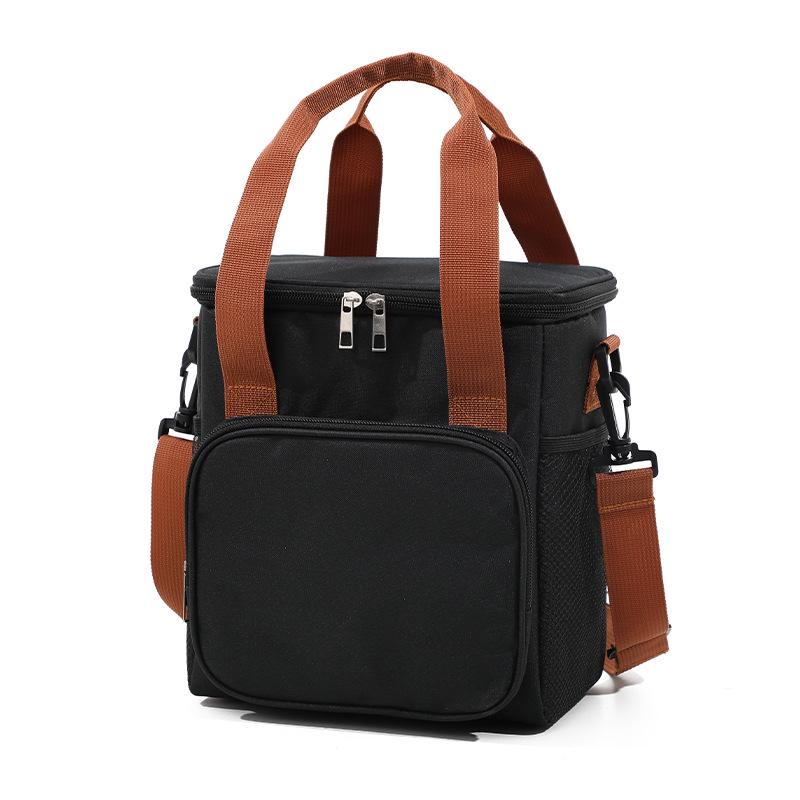 Portable Insulated Oxford Cloth Lunch Bag - Handheld & Shoulder Carry, Ideal for Picnics & Outdoor Use