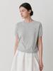 LE STUDIO Round Short Sleeve Knit (Lgy)