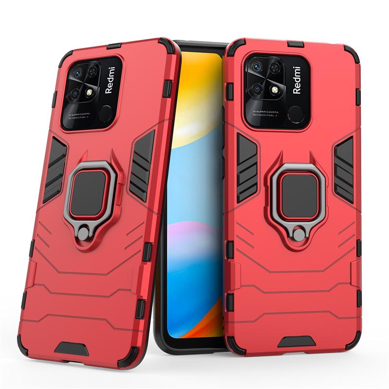 For Redmi 10C Cover Case Redmi 10C Capas Shockproof Back Hard Stand Magnetic Armor Ring Holder Case For Xiaomi Redmi 10C Fundas